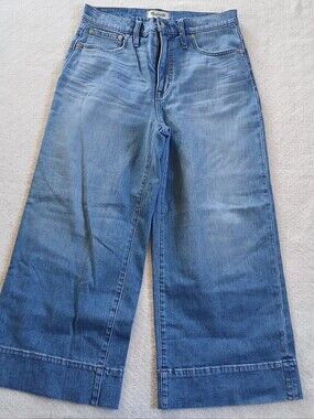 madewell ♡ wide leg crop jeans 29